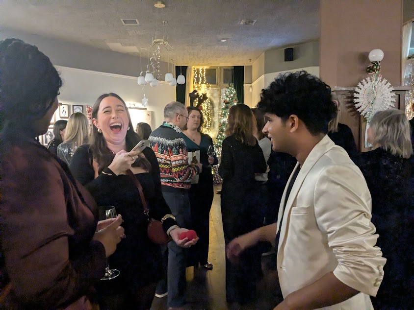 Magician Solihull entertaining guests with a stunning close-up magic performance