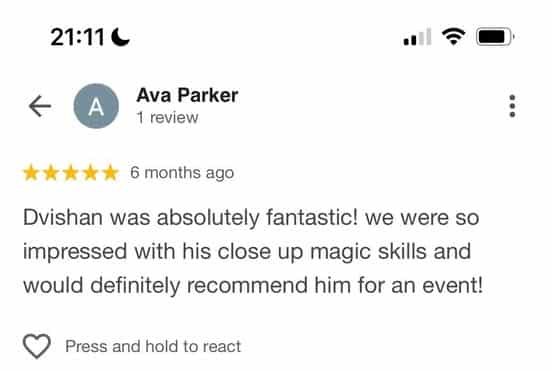 Review of Perfoming at Bedford private school- Bedford magician